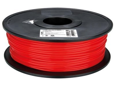 Velleman PLA3R1 PLA Filament for 3D Printers, 1 Grade to 12 Grade, 4716" Length, 1/8" Diameter, Red