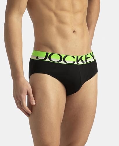 Image of Jockey FP01 Men Super Combed Cotton Solid Brief with Ultrasoft Waistband
