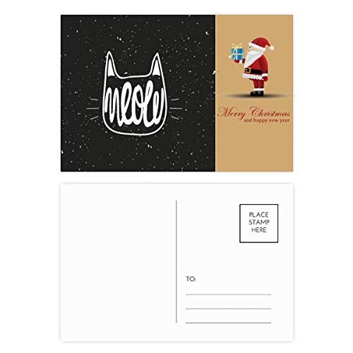 Cartes postales Père Noël Meow Cat lot de 20 pièces pour correspondance