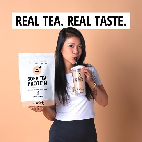 Classic Milk Tea Protein Powder | 25g Grass-Fed Whey Protein Isolate Powder | Gluten-Free & Soy-Free Bubble Tea Protein Drink | Real Ingredients & Lactose-Free | 19 Servings - Thumbnail 7