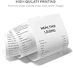 Thermal Paper Rolls, 3-1/8" x 200', Diameter 70mm, Inside 16mm, Case of 50 Rolls for Receipt/Debit/Credit Card