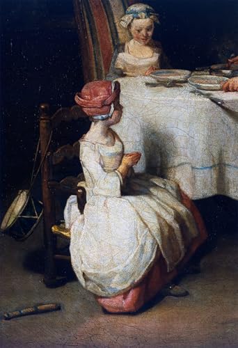 Pintura sobre lienzo Le Benedicite de Chardin ideal para regalo de inauguración