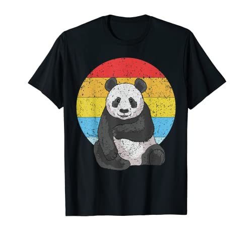 Retro Sunset Panda Kawaii Vintage Panda T-Shirt