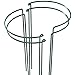 LEOBRO 4 Pack Plant Support Stake, Metal Garden Plant Stake, Green Half Round Plant Support Ring, Plant Cage, Plant Support for Tomato, Rose, Vine (9.4" Wide x 15.6" High)