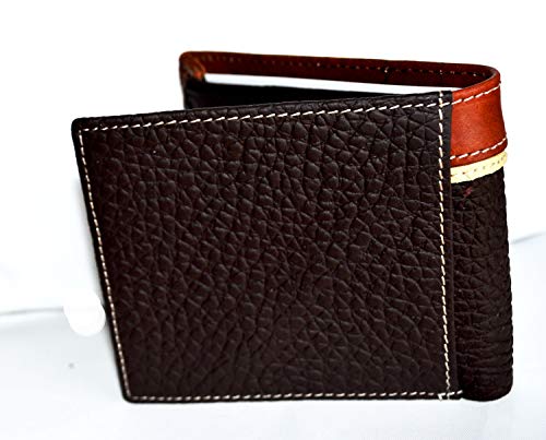 Men western cowboy brown leather texas star concho bifold small wallet4