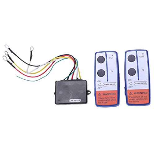 LNIEGE Mando a distancia de cabrestante – RECUPERACIÓN INALÁMBRICO DE CONTROL REMOTO TWIN HANDSET ATV CAMIÓN 24V 24V
