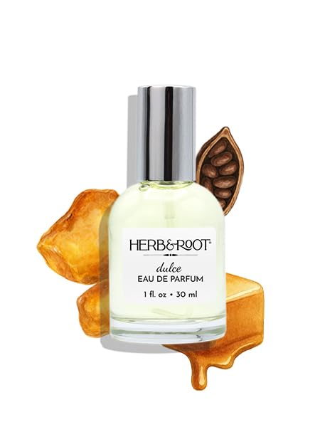 Herb & Root Chocomusk Perfum: Clean, Hypoallergenic Womens Fragrance with Cocoa, and Amber, Vegan, Long-Lasting Perfume for Women, Body Spray and Hair Perfume (Dulce Eau de Parfum)