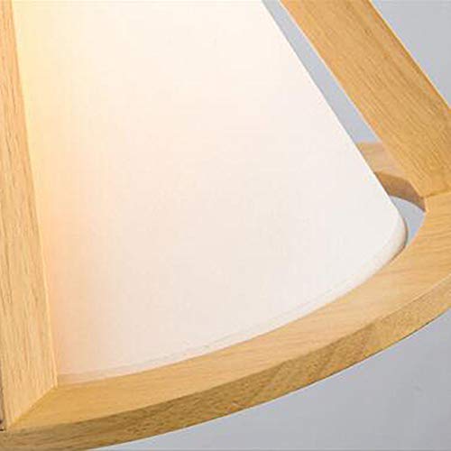 Lámpara colgante de madera sólida ajustable para techo de comedor 3