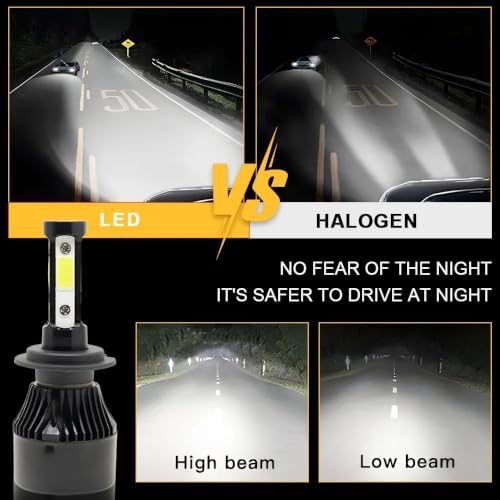 Phares avant ampoules de phares de voiture LED H8 anti clignotement pour Dodge Challenger - 6