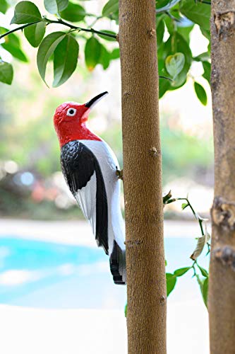 Birdbusters Woodpecker Tree Ornament Decoy Plastic & Metal Decorative Deterrent & Repeller- Easy To Mount-House, Tree Or Gift 9" Tall #TOP6