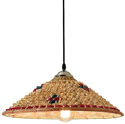 Lámpara de granja para comedor y salón de madera y acero hecha a mano