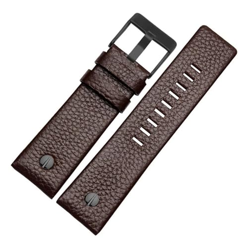 HuanJ �{�v���v�X�g���b�v 22 24 26 27 28 30 32mm ���v�o���h �f�B�[�[�� DZ7370 DZ7313 DZ7413 DZ7257 �o���h�u���X���b�g�ƌ݊�������(Brown black buckle,27mm)