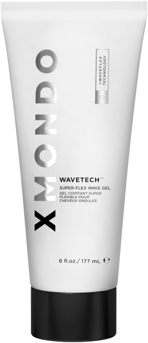 XMONDO Hair Wavetech Super-Flex Wave Gel | Polyimide-1 Volume & Root Booster and Glycerin Provide Flexible Hold and Deep Hydration, Waveflex Technology Enhances Wave Patterns, Vegan Formula, 6 Fl Oz