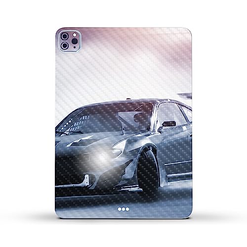 Image of MightySkins Carbon Fiber Skin Compatible with Apple iPad Pro 11 inch M2 4th Gen (2022) Full Wrap Kit - Drift | Protective, Durable Textured Carbon Fiber Finish | Easy to Apply | Made in The USA