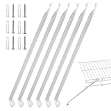 6 Pcs Wire Shelf Brackets, Support Brackets for 12-inch Deep Wire Shelving, Closet Shelving Accessories, Wire Shelving Support Brackets for Closet Wire