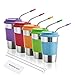 Kids Stainless Steel Cups 16 oz With Silicone Lids & Straw 5 Pack Drinking Tumblers for Adults, Children and Toddlers