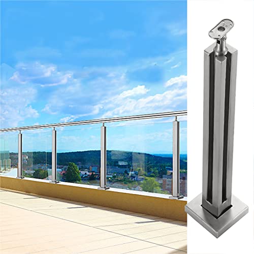 Poteau de balustrade en verre carré en acier inoxydable 304 pour pince à ergot de piscine