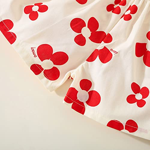 Baby Registry Must Haves for Girls Summer Toddler Girls Sem Manga Laço Estampas Florais Tops Shorts