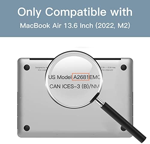 JETech Ochraniacz Ekranu dla MacBook Air 13,6 Cala (2022, M2), Matowa Folia Przeciwodblaskowa, Zapobiegająca Odciskom Palców, 2 Sztuki