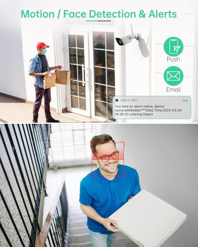 Image of Firstrend 5MP Wireless Security Camera System, 4 Camera CCTV Kit with 2TB HDD, Two-Way Audio, Night Vision, Motion Detection Alerts,24 /7 Recording Remote App Viewing, Indoor Outdoor Home Security