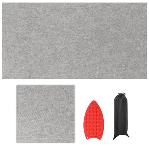 2-Pack Premium Felt Pressing Mat Set with Storage Bag – Heat-Resistant Ironing Pads for Quilting, Sewing & Crafting, Durable Wool Pressing Mats, 17