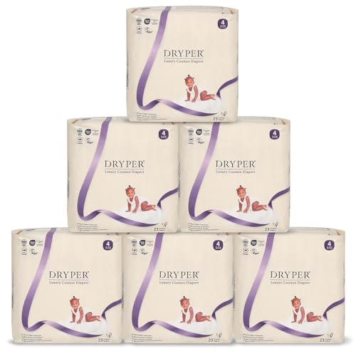 Image of Baby Diapers, DRYPER Disposable Diaper, Size 4 Diapers (22-33 lbs), 138 Count, 3D Leak Guards & Wetness Indicator, Ultra-Soft & Thin, Fast Water Absorption Nappies