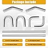 8 Pcs 2.5 Inch T304 Exhaust Pipe Kit,Mandrel Bend Pipes, Straight (48 Inch Length), U-Bend, 90 Degree & 45 Degree Mild Steel Tubing, Universal Fit，DIY Custom Exhaust Kit（stainless steels）