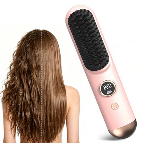 Go Brush Pro 2026 Upgraded Cordless Hair Straightener Brush for