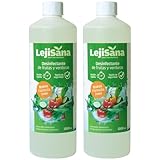 Lejisana Limpiador de Frutas y Verduras. Actúa eficazmente en 3 minutos - 1L (Paquete de 2)