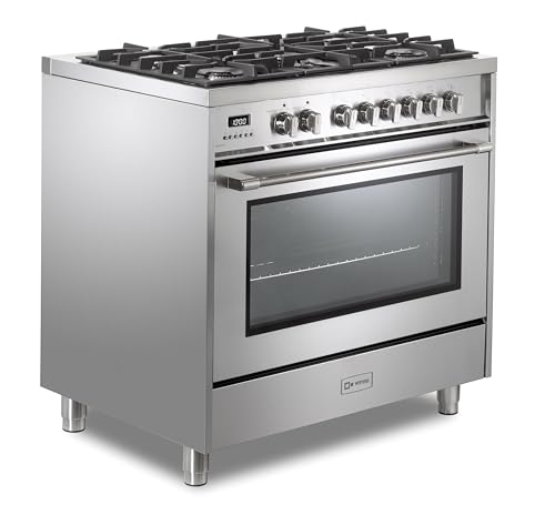 Verona VPRSGE365SS Prima Series Vprfsge365Ss 36 Inch 5.0 Cu. Ft. Dual Fuel Range Oven Stove thumb #2