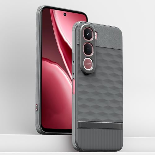 Image of Pikkme Back Cover for Vivo Y31 5G Camera Protection 3D Hexa Cube Design Silicone Protective Bumper Case (Grey)