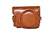 PU Leather Case For Canon PowerShot G9X, G9 X Mark II Mark 2 Protective Camera Bag with Shoulder Neck Strap Belt Brown