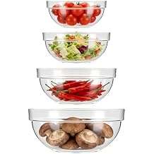 4 Pcs Acrylic Salad Bowls Plastic Serving Bowls for Party for Snack or Chip Candy Dish Party Salad Container 16oz/37oz/54oz/84oz