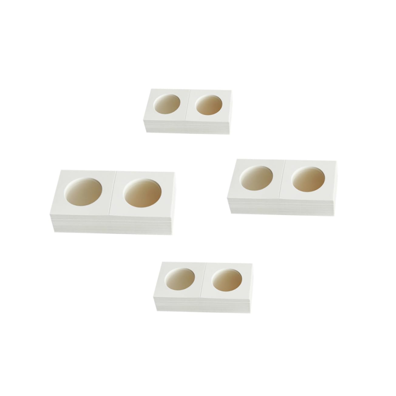 Gadpiparty 200pcs Paper Coin Holders Assorted for Coin Collecting Lightweight Cardboard Boxes Present for Collectors