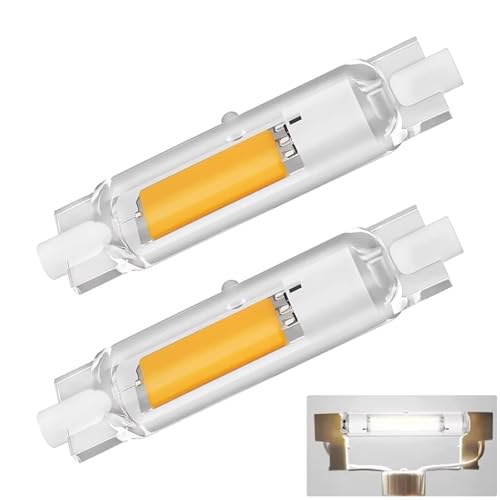 Dvnoua Bombilla LED R7S de 78 mm, 20 W, regulable (equivalente a 200 W), bombilla R7S de 78 mm, luz blanca fría, 6000 K, 2000 lm, sin parpadeo, ángulo de luz de 360°, ahorro de energía, reflector R7s