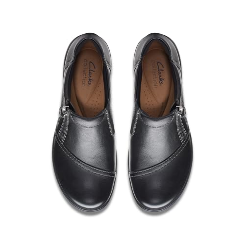 Clarks Collection Women's Carleigh Ray Oxford Flat, Black Leather, 6 Medium US by Clarks - Image 7