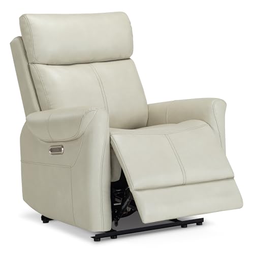 KISLOT Leather Recliner Chair for Adults Wall Hugger RV Recliner with USB Charging Ports Electric Power Reclining Sofa for Living Room Home Theater Seating Bedroom