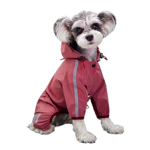 犬用レインコート 犬服 カッパ ペットレインコート ペット雨具 ポンチョ 可愛い 汚れ防止 着脱簡単 通気 防水 軽量設計 快適 耐久性 梅雨対応 散歩用 柴犬用 小/中型犬 J-レッド L