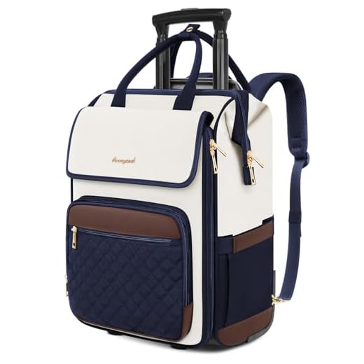 Rolling Backpack for Women, Wheeled Design