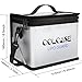 COLCASE Fireproof Explosionproof Lipo Safe Bag for Lipo Battery Storage and Charging, Large Space Highly Sturdy Double Zipper Lipo Battery Guard (8.46x5.7x6.5 in)