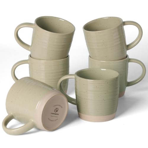 famiware Coffee Mugs Set of 6, 13 oz Mug Set, Ceramic Cup Set with Handle