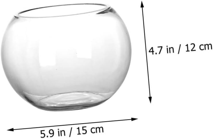 2pcs Round Glass Moss Terrarium Container for Hydroponic Plants Creative Decor for Room Office and Garden Micro Landscape Bottle for Succulents and Flowers