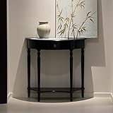 Armoire d'entrée semi-circulaire polyvalente : cette élégante table console est idéale pour différents espaces. Utilisez-le comme une table d'angle pour optimiser les petites zones, une table console pour les salles étroites ou une table d'appoint compacte. Son design chic complète tout décor tout en offrant un rangement fonctionnel. Parfait pour les entrées, les salons ou les chambres, améliorant l'esthétique de votre maison.