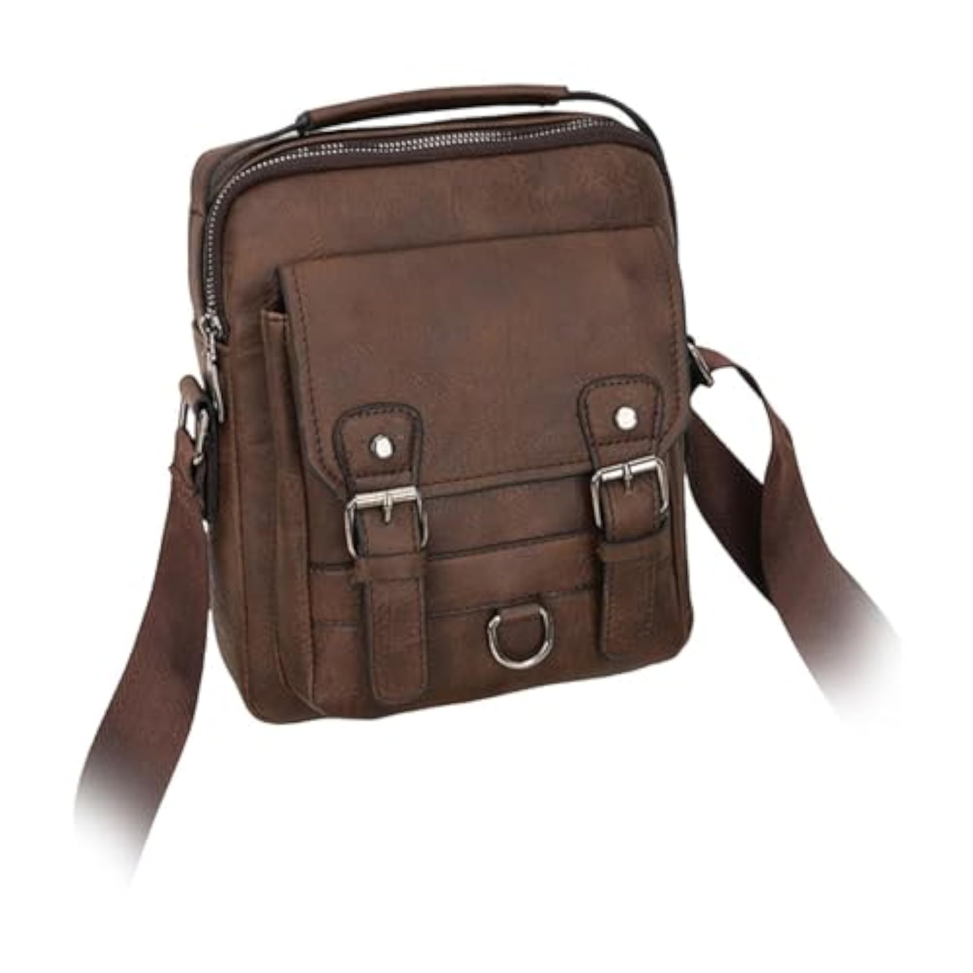 Men Shoulder Bag Man Purse Handbag, Deep Brown