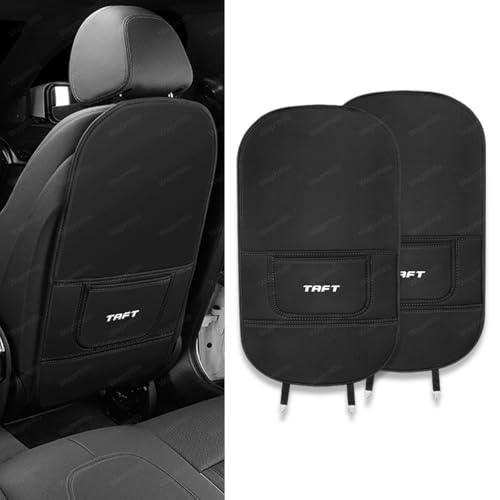 ダイハツ タフト 車用シート裏防蹴りマット タフト LA900S LA910S 車用キックガード 後部座席保護マット 防水防汚 多機能収納ポケット付き 子供の蹴り防止 取り付け簡単 4色展開 汎用タイプ(ブラック)