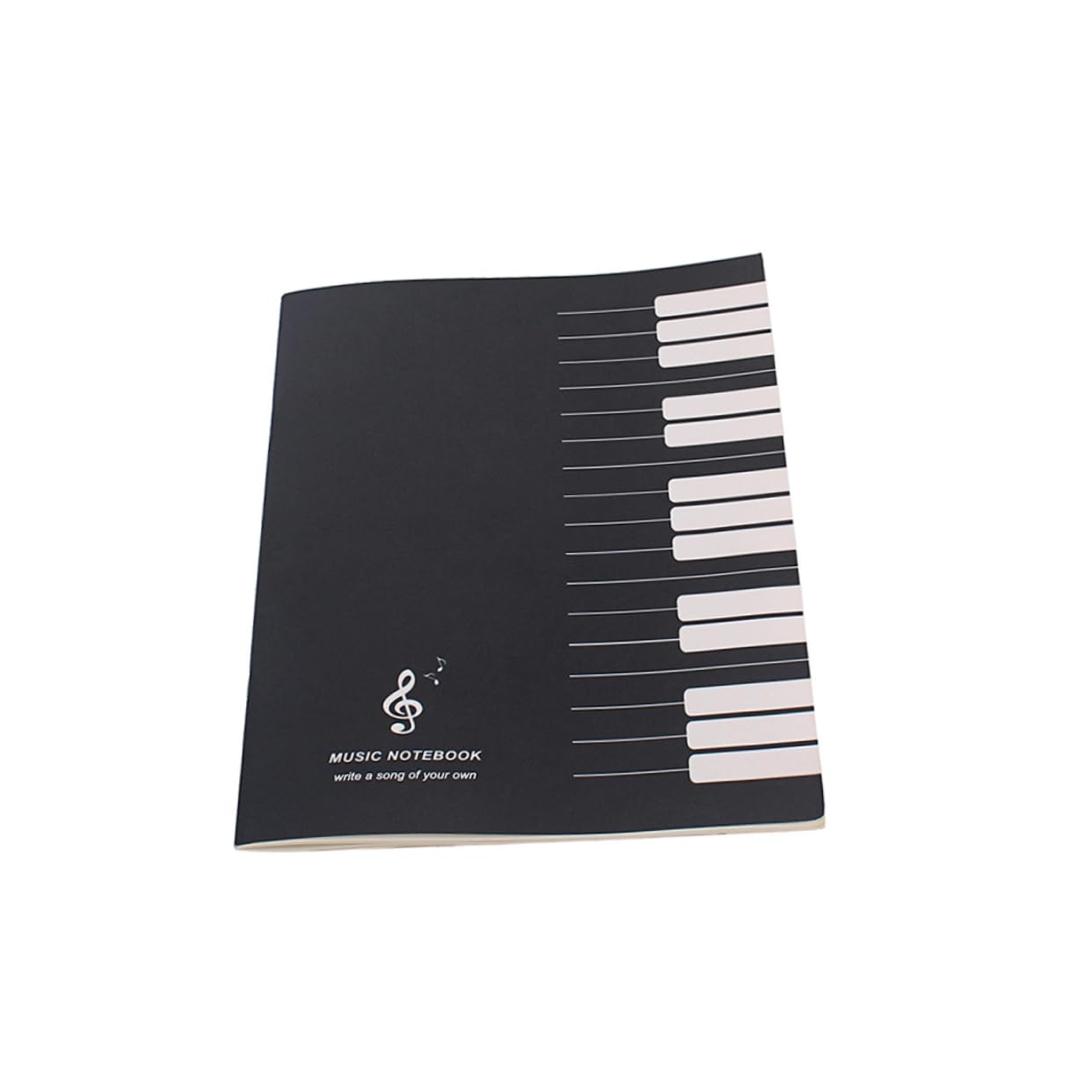 Abaodam Music Notebook Cover Tabs Black Hard Cardboard Music Journal for Students Teachers and Eye-friendly Pages