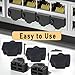 luckkyme Ethernet Hub Port RJ45 Anti Dust Cover Cap Protector Plug (50PCS/Black)
