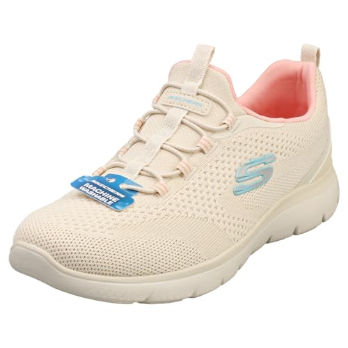 Skechers, Cumbre Nueva Naturaleza Mujer, Tejido Natural Rosa Aqua Trim, 40.5 EU