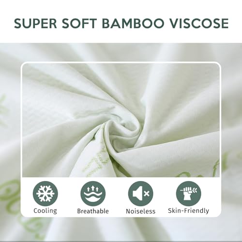 MUXHOMO Twin XL Mattress Protector, 100% Waterproof Mattress Cover Twin XL Size Bed, Cooling and Breathable Bed Pad Cover, Deep Pocket 8"-21"