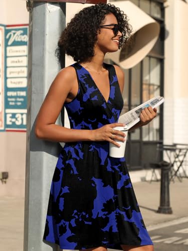 Image of CATHY 2026 Womens Casual Dress Summer Sleeveless Dresses V Neck Wrap Sexy Sundress with Pockets S-2XL